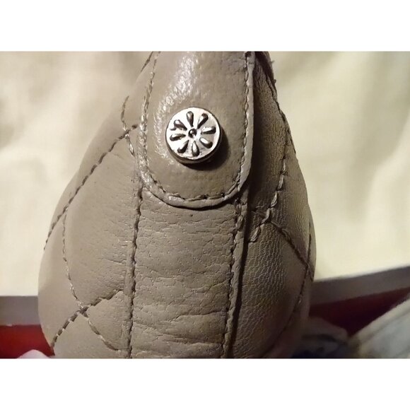 Isaac Mizrahi Live Wedge Heel Womens 7.5M Brown Leather Black Gold Trim - Picture 15 of 16